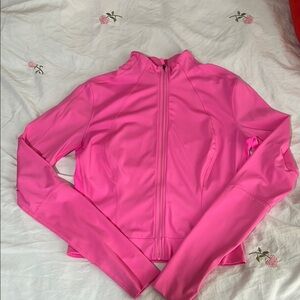 Lululemon Crop Sonic Pink Running Reflective Jacket